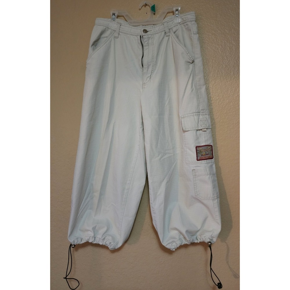 1999 Vintage Looney Toons Tweety Cargo Pants Capris 90s Y2K Fashion